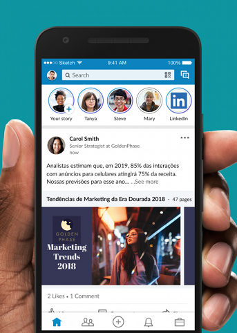 LinkedIn Stories Bar