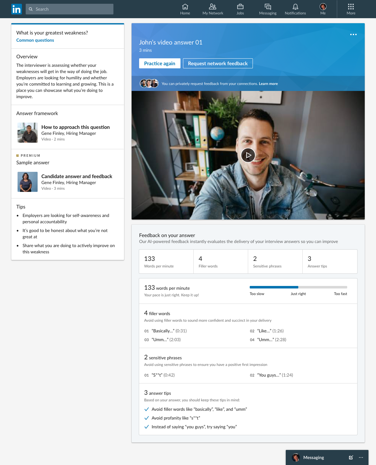 LinkedIn Virtual Interview Preparation Tool