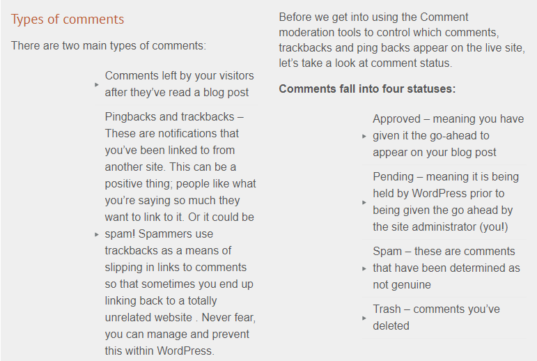 wordpress disable comments sitewide -types of comments