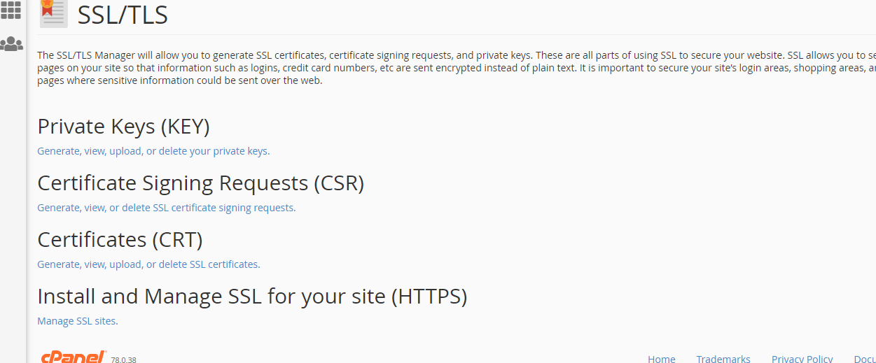 SSL certificate