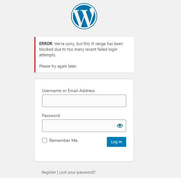 WordPress login attempts