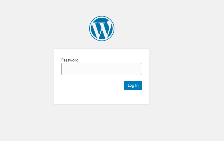 protected WordPress site