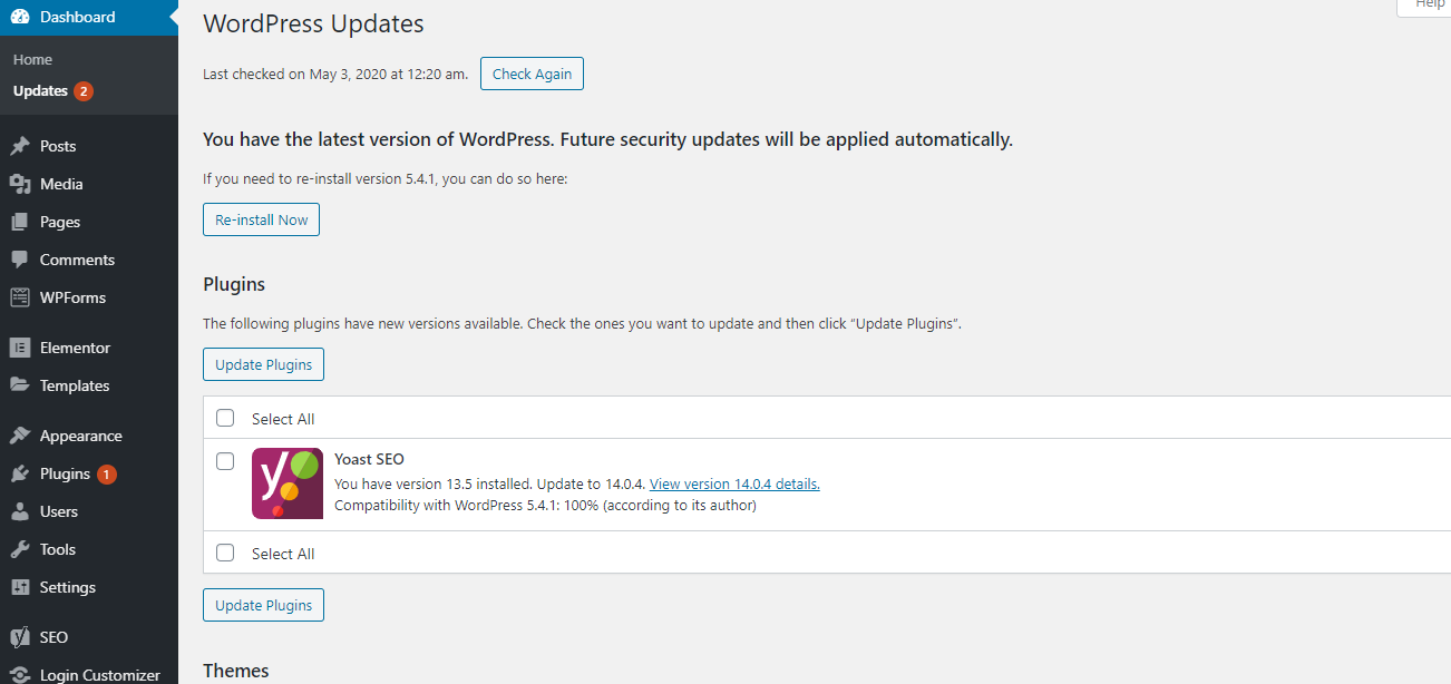 Update WordPress