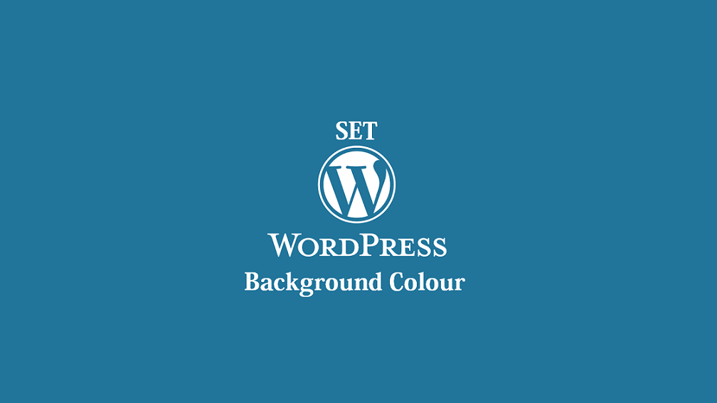 Change WordPress Background Color