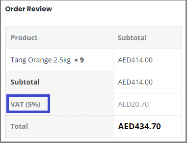 change Tax to VAT label